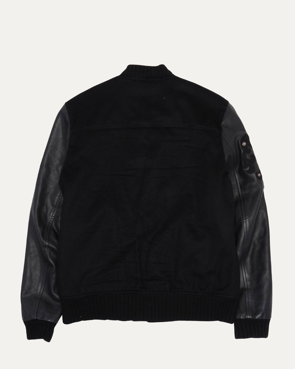 Cross Patch Cashmere Varsity Jacket