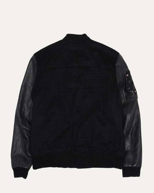 Cross Patch Cashmere Varsity Jacket