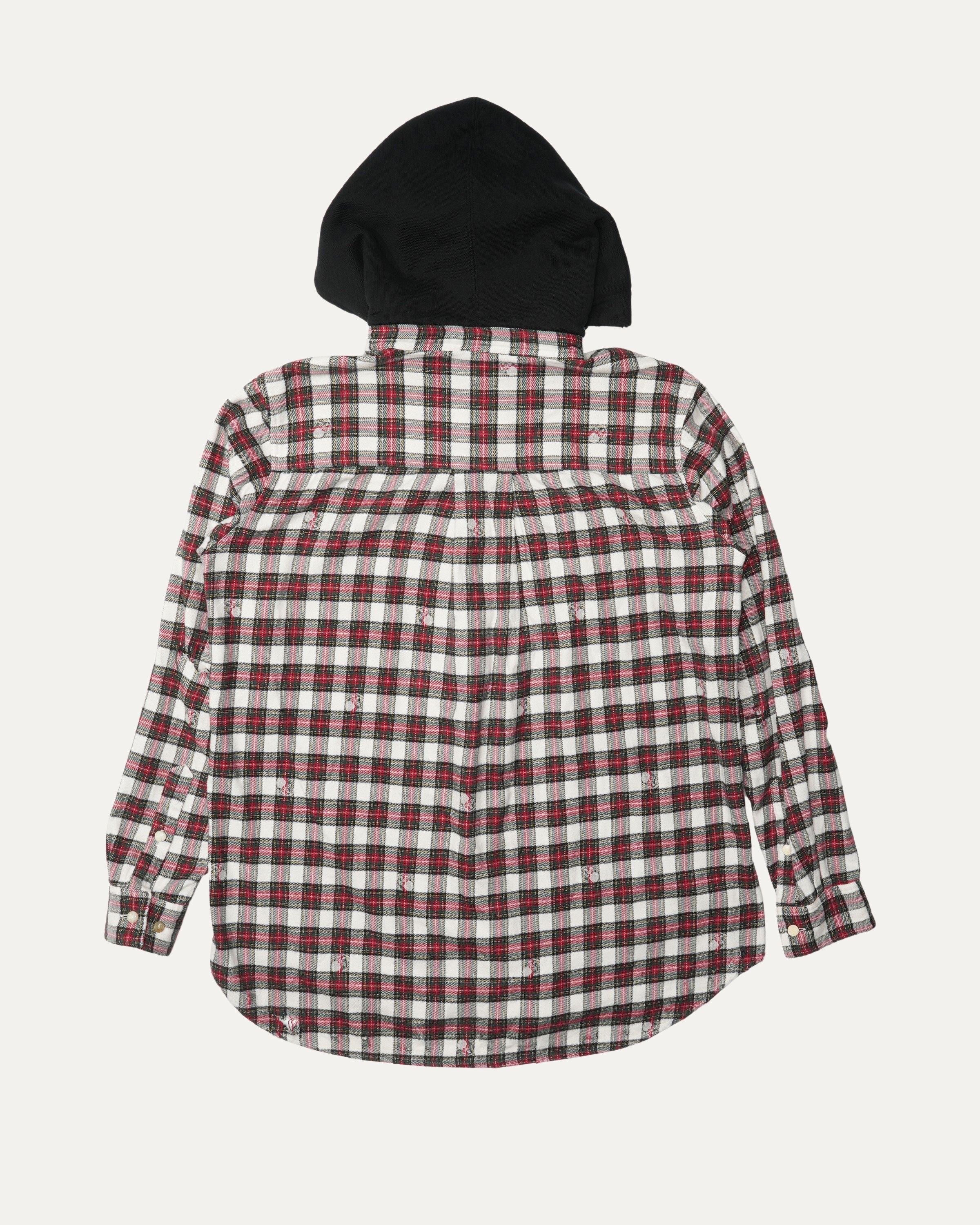 Hooded Flannel Shirt Jacket