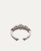 Mini Double Floral Cross Ring