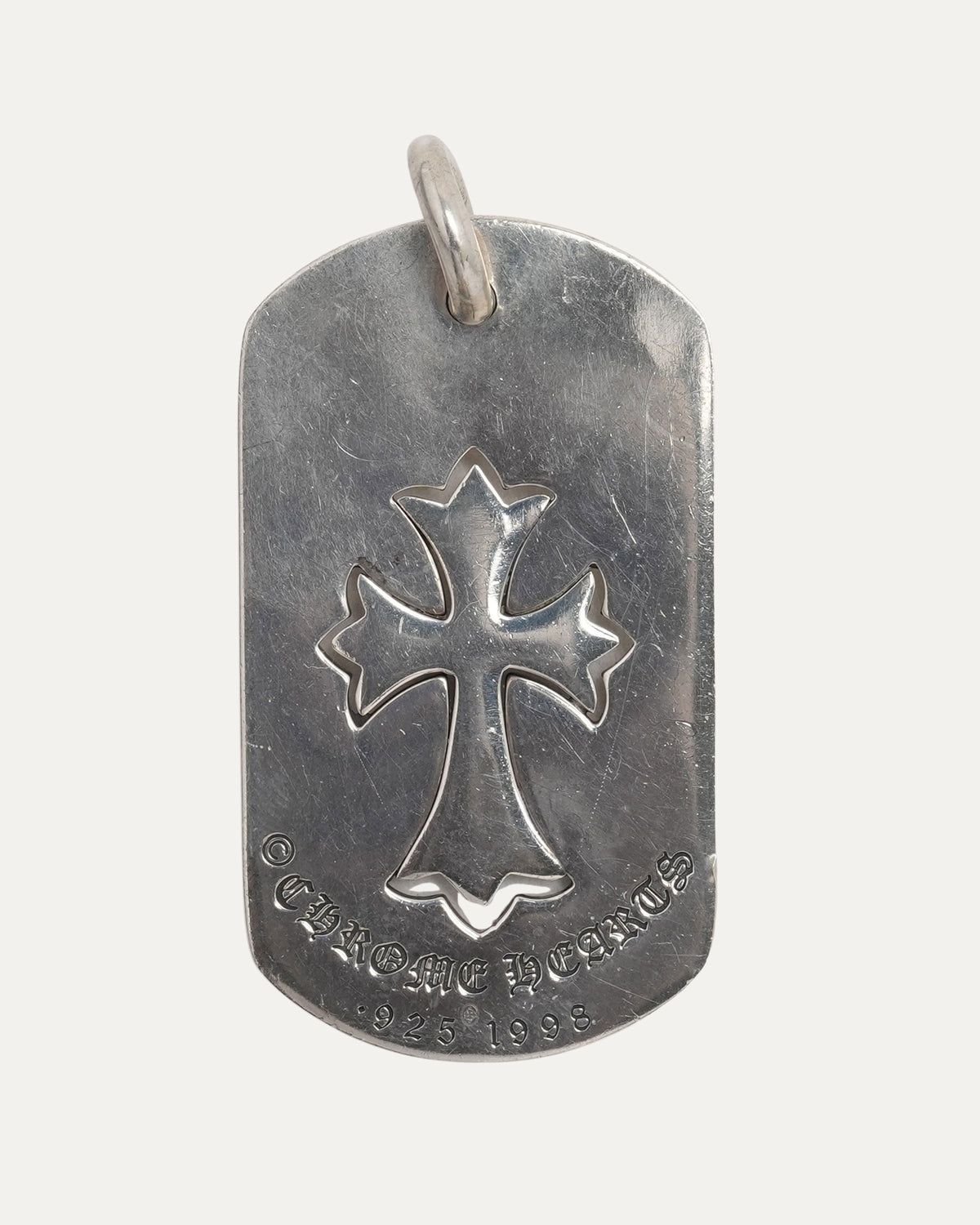 Tiny Fat Dog Tag Pendant