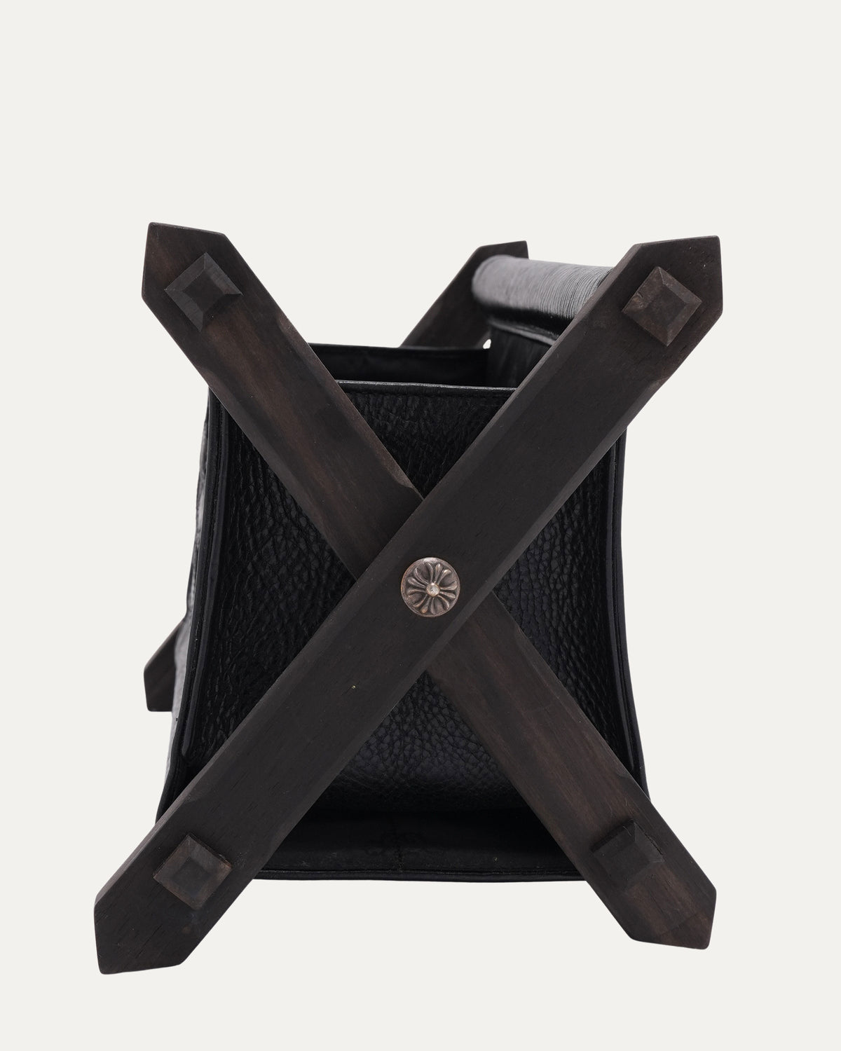 Leather Cross Patch Remote Control Holder