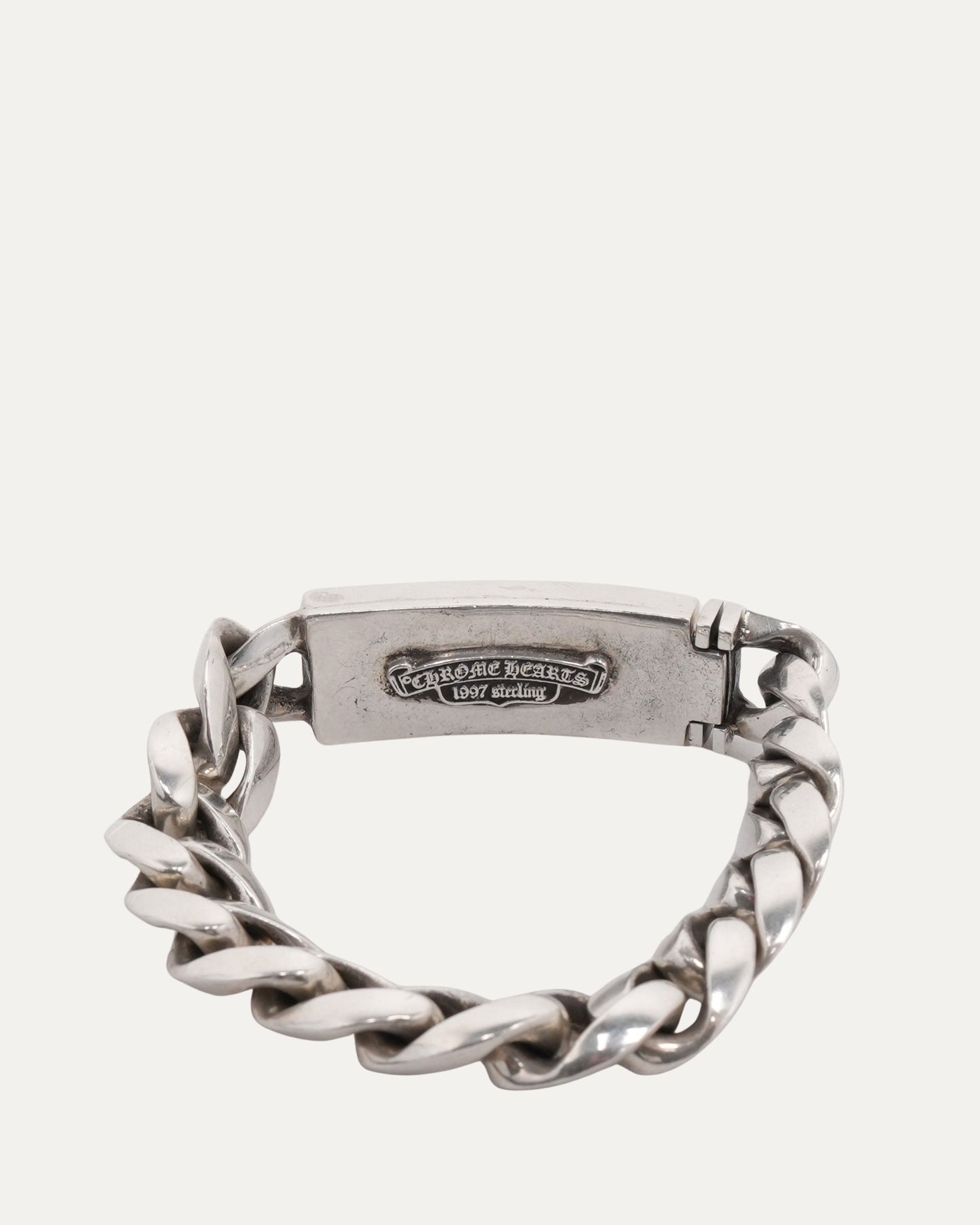 Diamond Floral Cross ID Bracelet