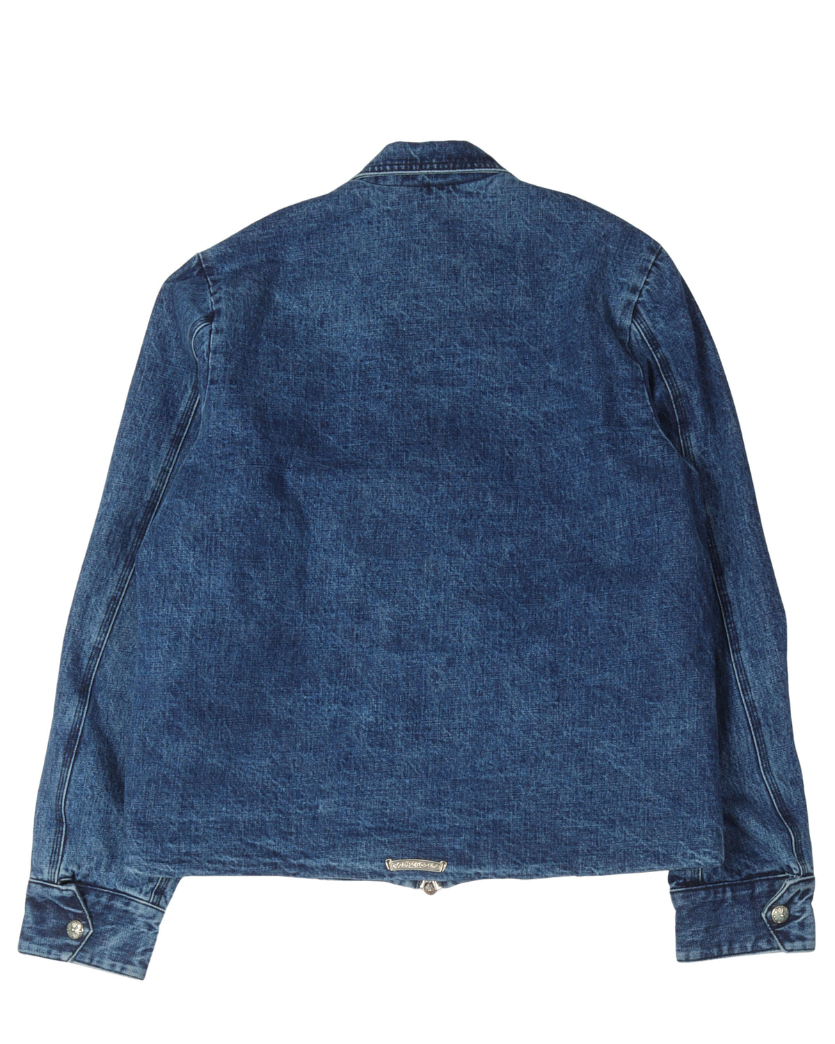 Cotton Lined Zip Up Denim Jacket
