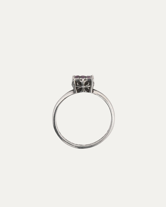 Pink Sapphire Plus Cross Cocktail Ring