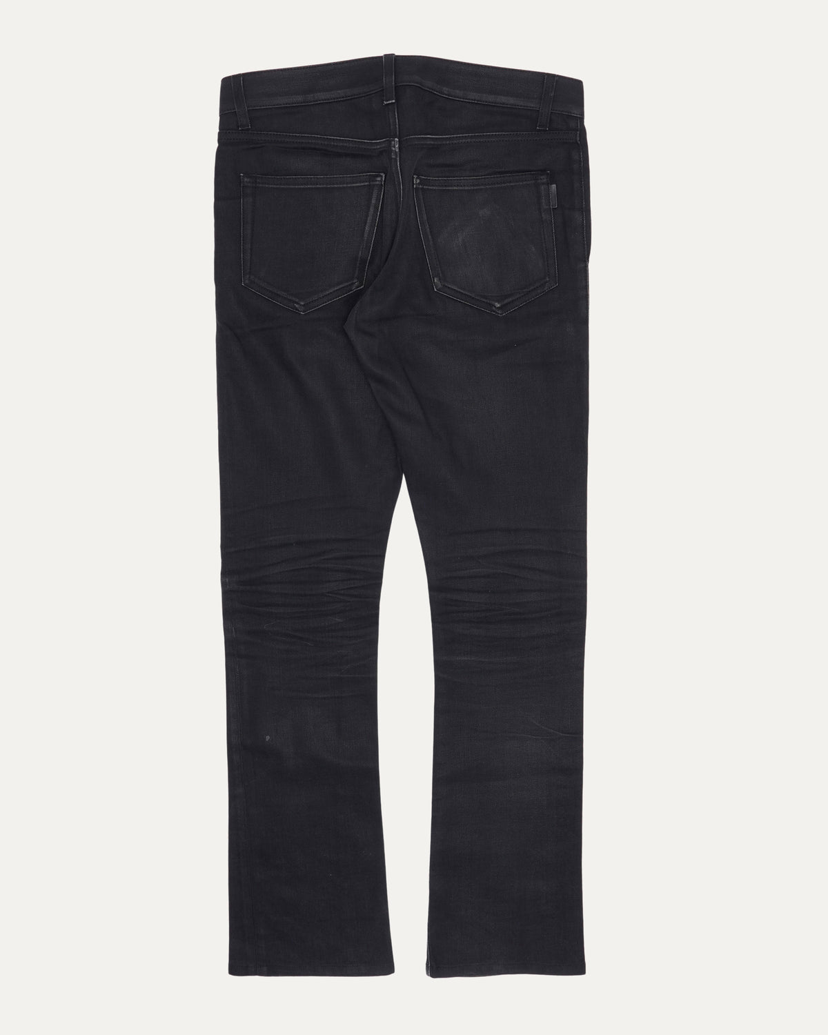 Waxed Slim Bootcut Jeans