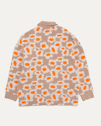 Flower Pattern Collared Cardigan