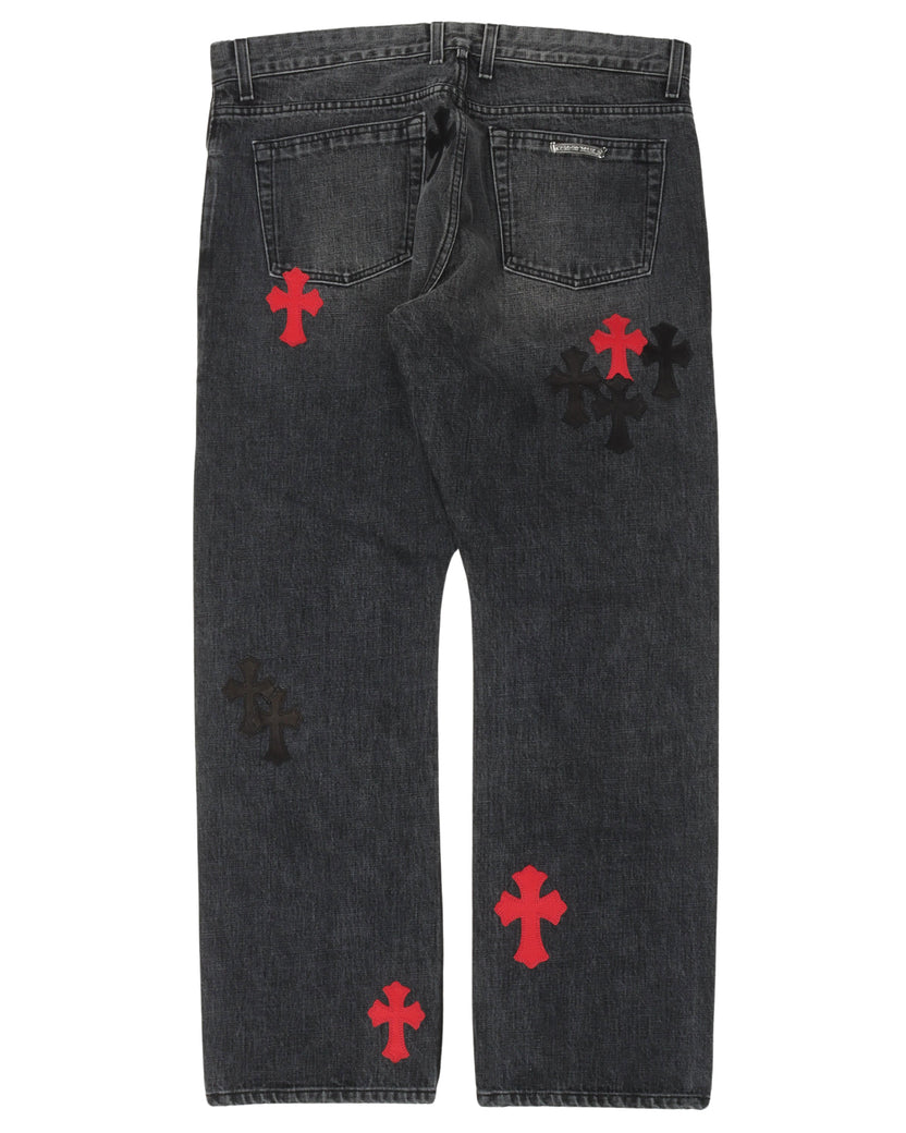 Multicolor Cross Patch Jeans