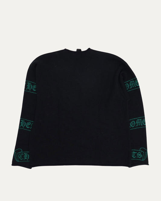 Cashmere Scroll Logo Sweater