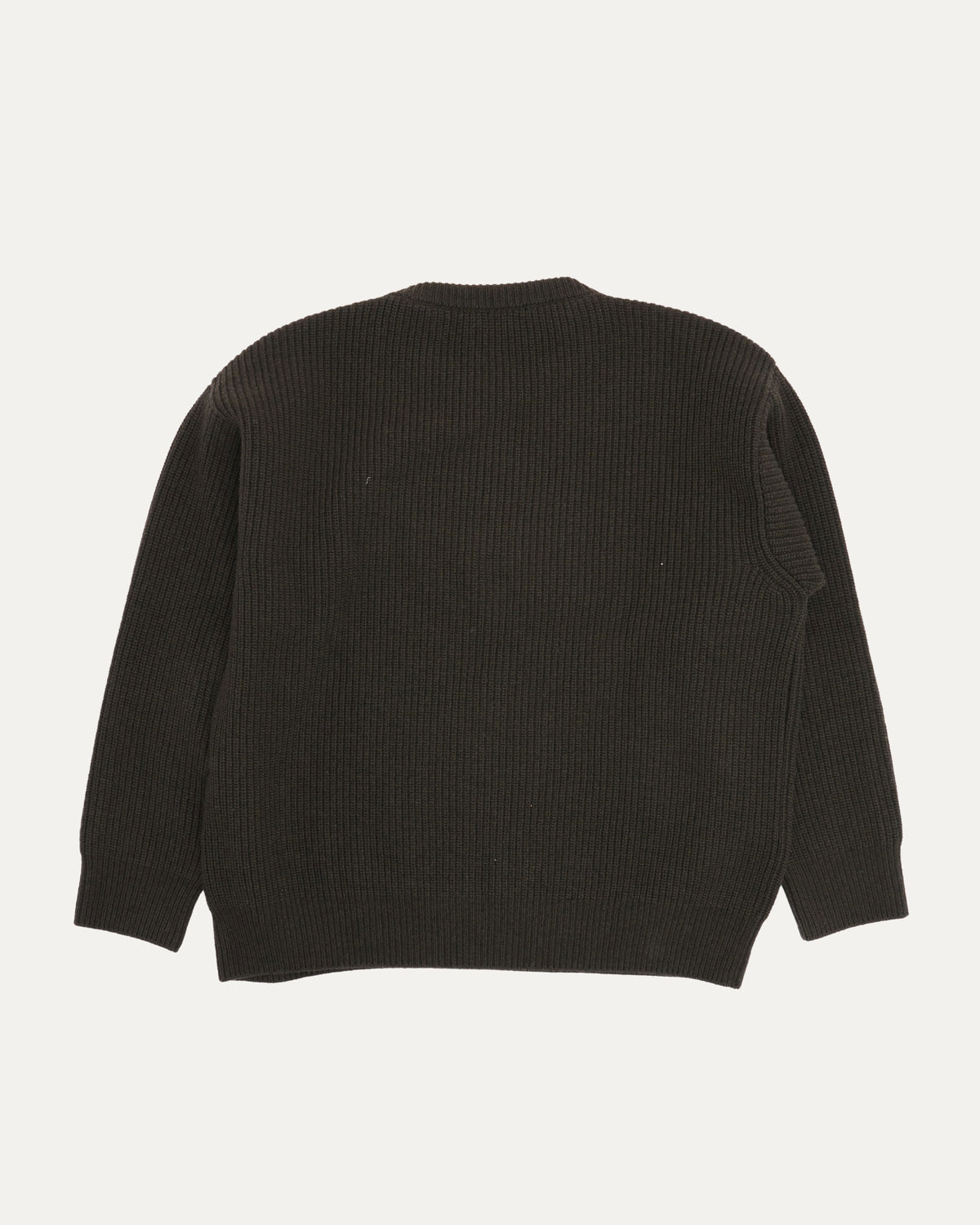 Ribbed Logo Crewneck Sweater
