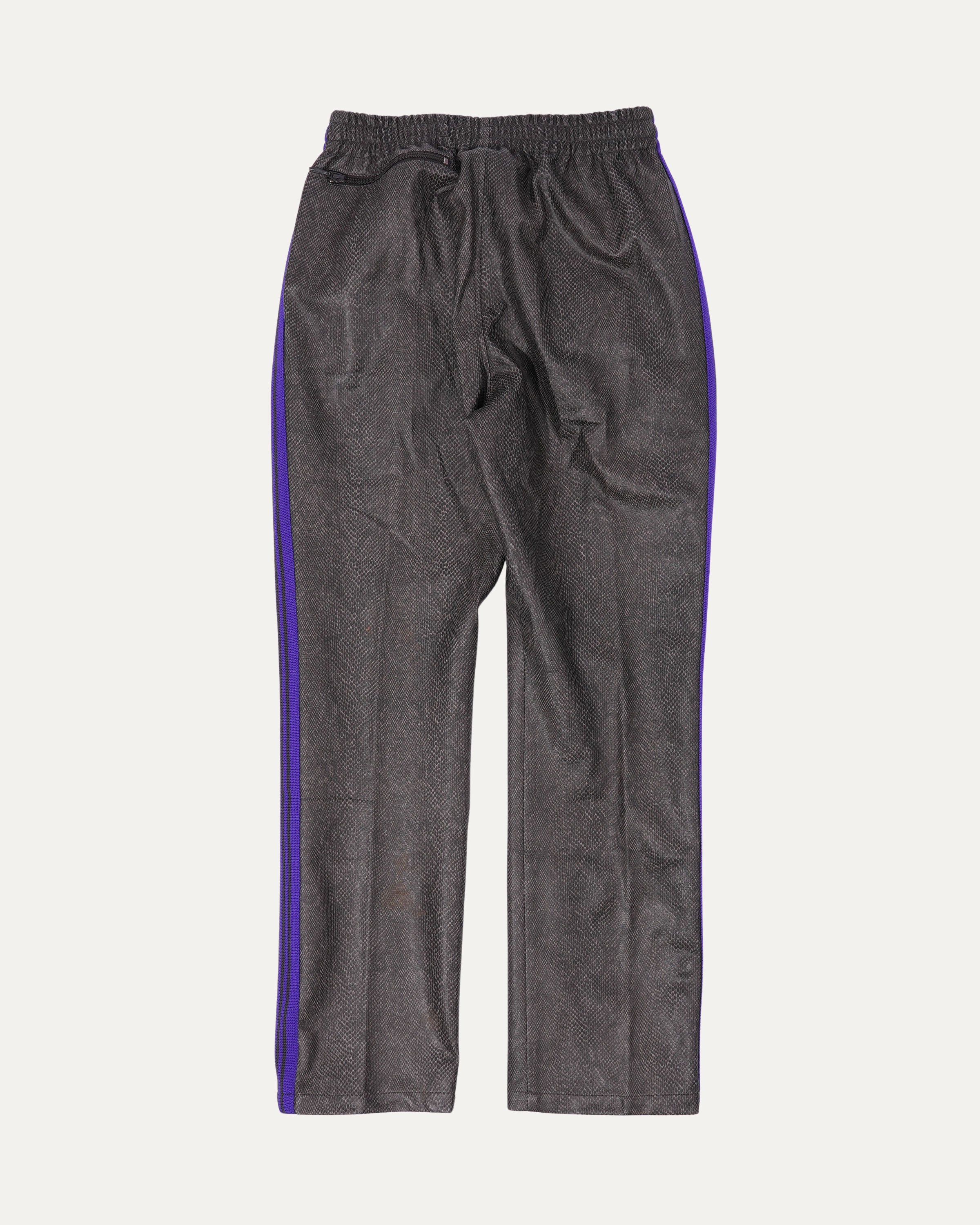 Synthetic Python Skin Track Pants