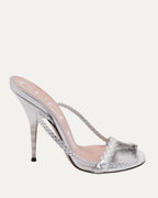 Metallic Braided Heeled Sandals