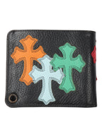 Leather Cross Bifold Wallet