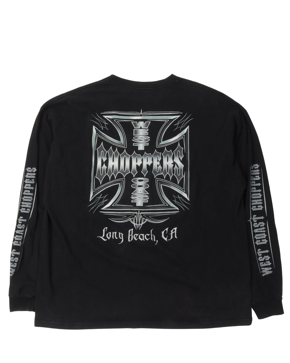 West Coast Choppers Chrome Logo Long Sleeve T-Shirt