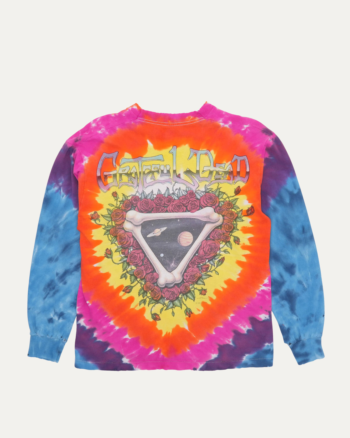 Tie Dye Grateful Dead "Space Your Face" Long Sleeve T-Shirt