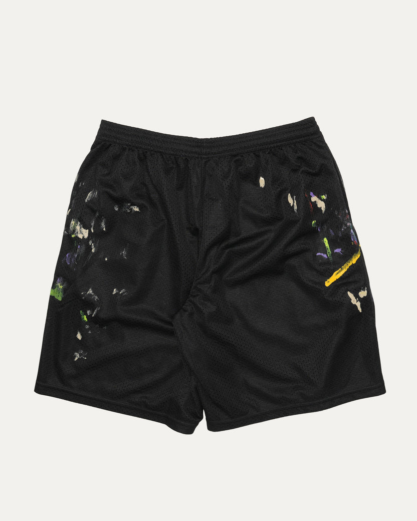 Paint Splatter Mesh Shorts