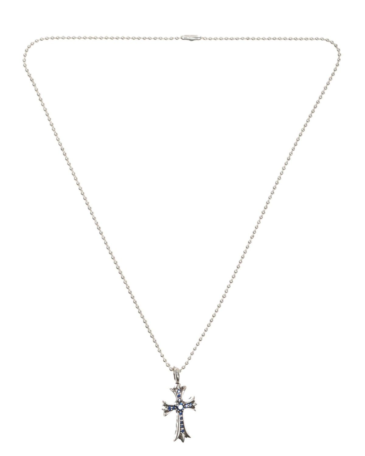 Sapphire Cross Pendant w/ Chain