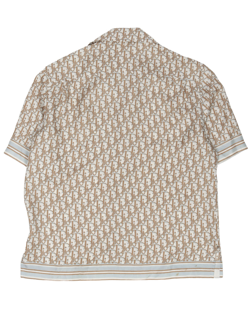 Oblique Monogram Short Sleeve Shirt