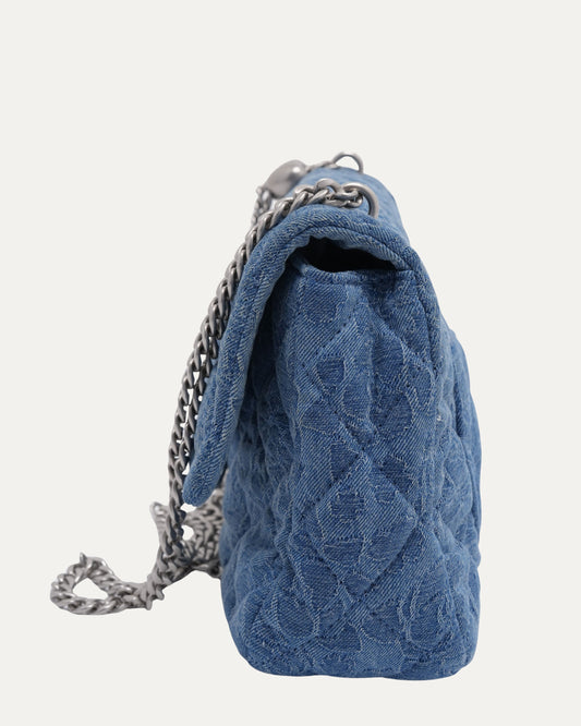 Denim Sweetheart Crush Mini Square Flap Bag