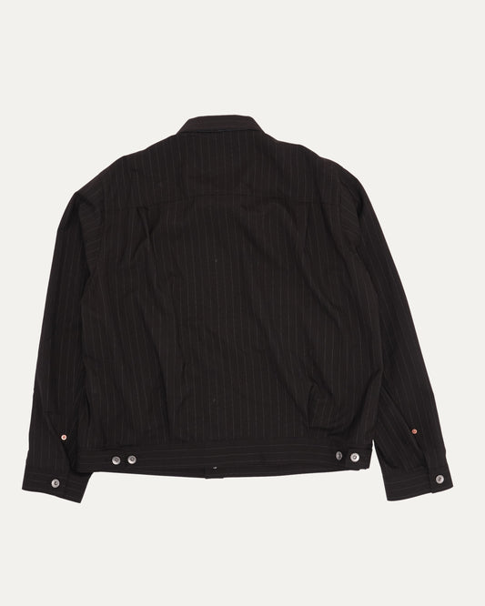 Wool-Blend Chalk Stripe Jacket