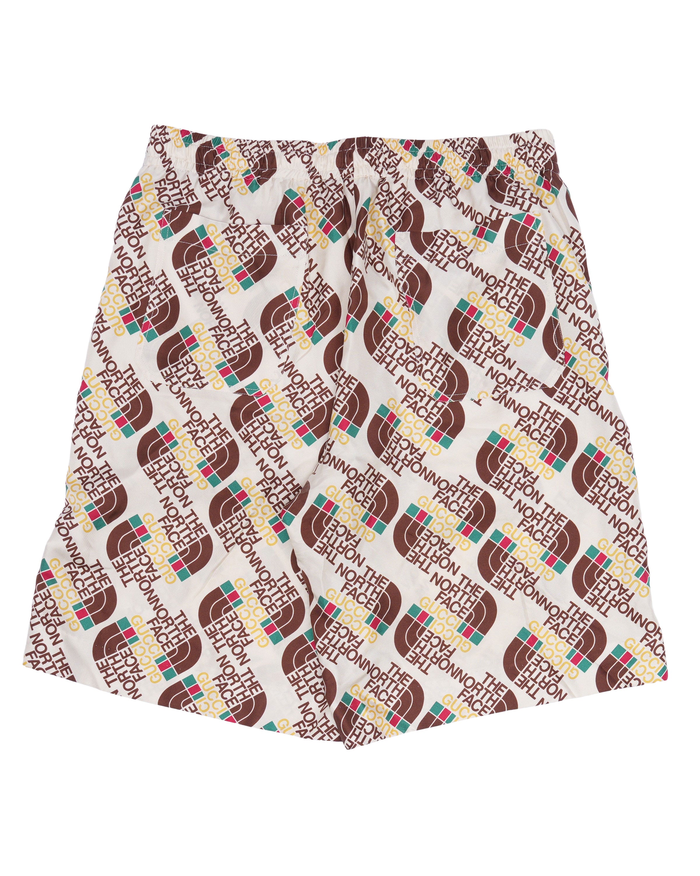 The North Face Logo Web Print Silk Shorts