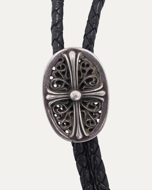 Oval Cross Bolo Tie