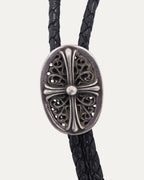 Oval Cross Bolo Tie