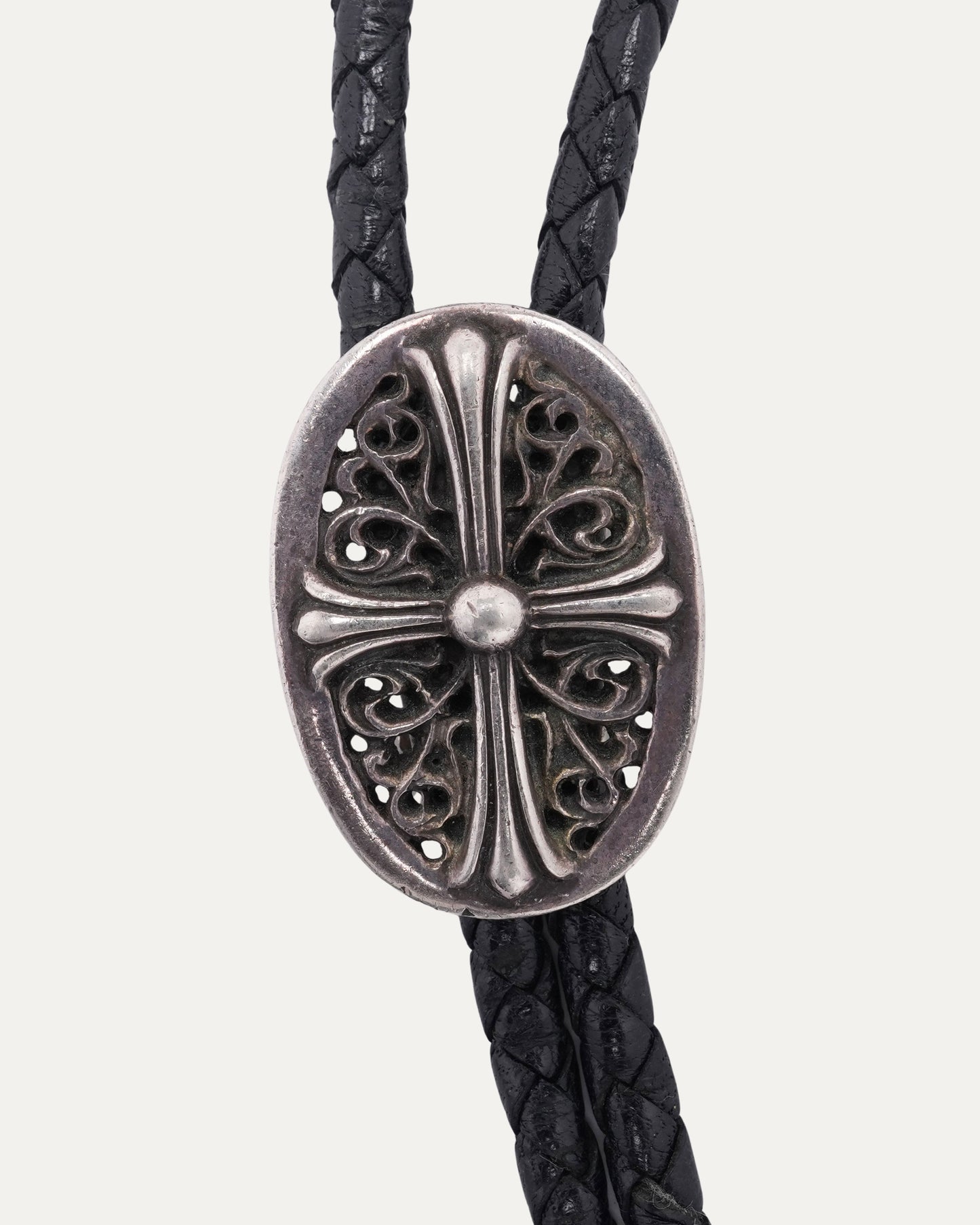 Oval Cross Bolo Tie