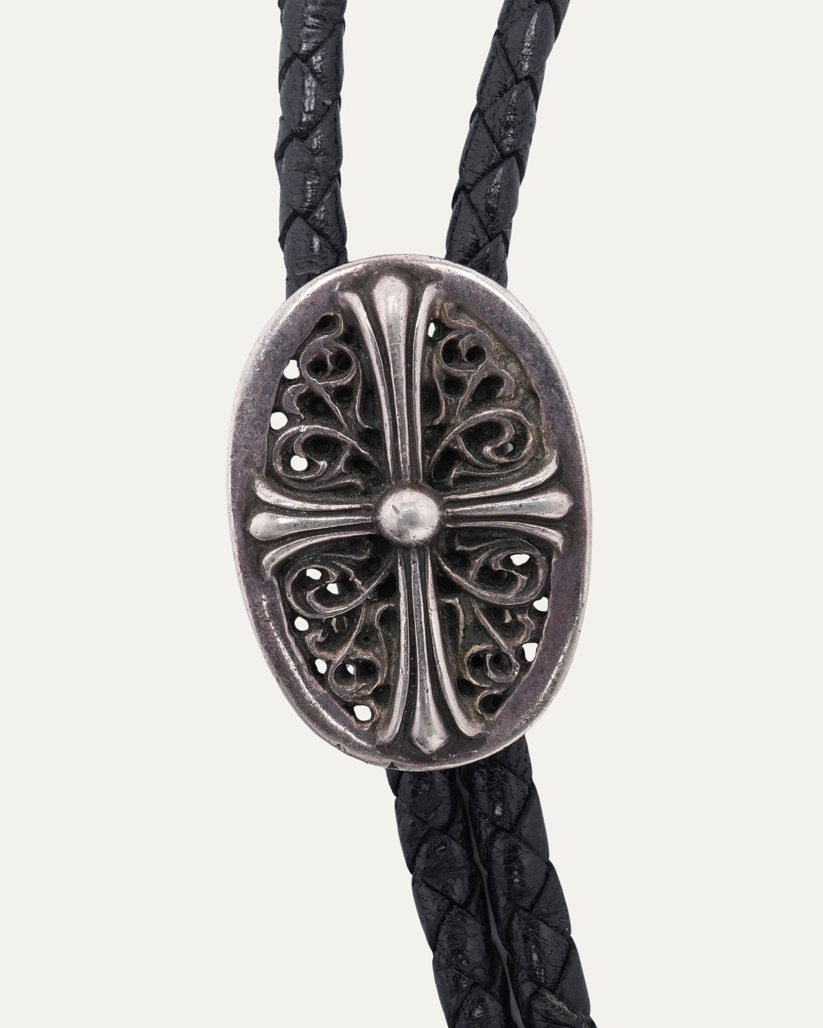 Oval Cross Bolo Tie