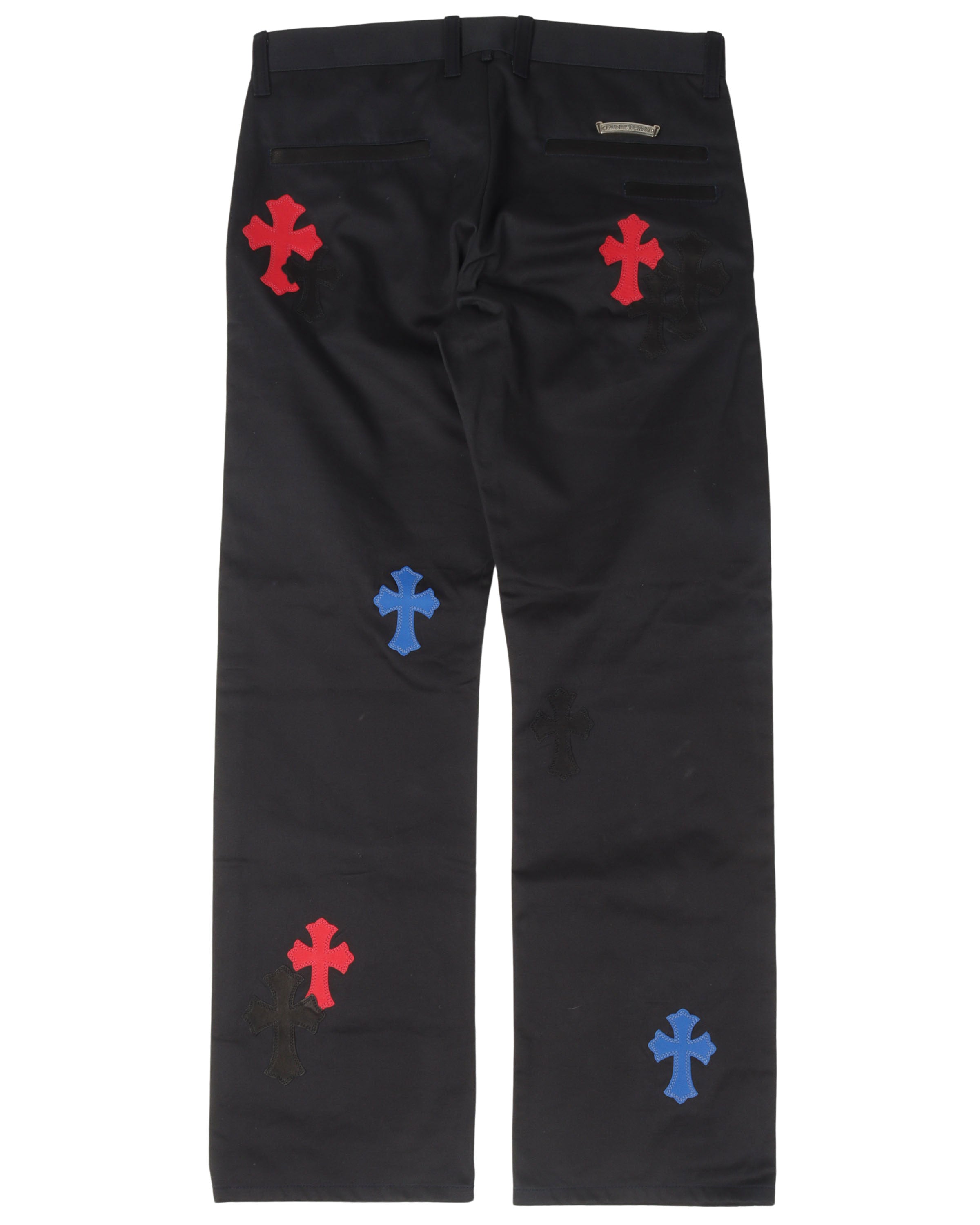 Multicolor Cross Patch Chino Pants