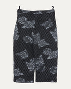 Quilted Camelia Embroidered Shorts