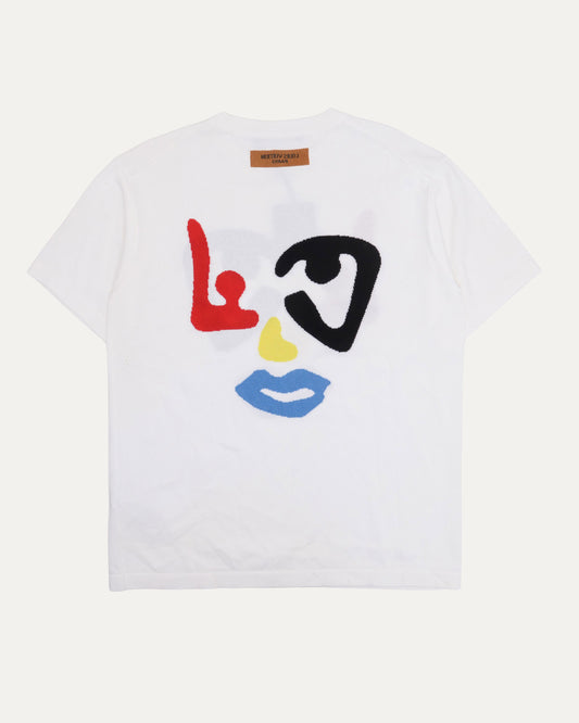 Intarsia Knit Face T-Shirt