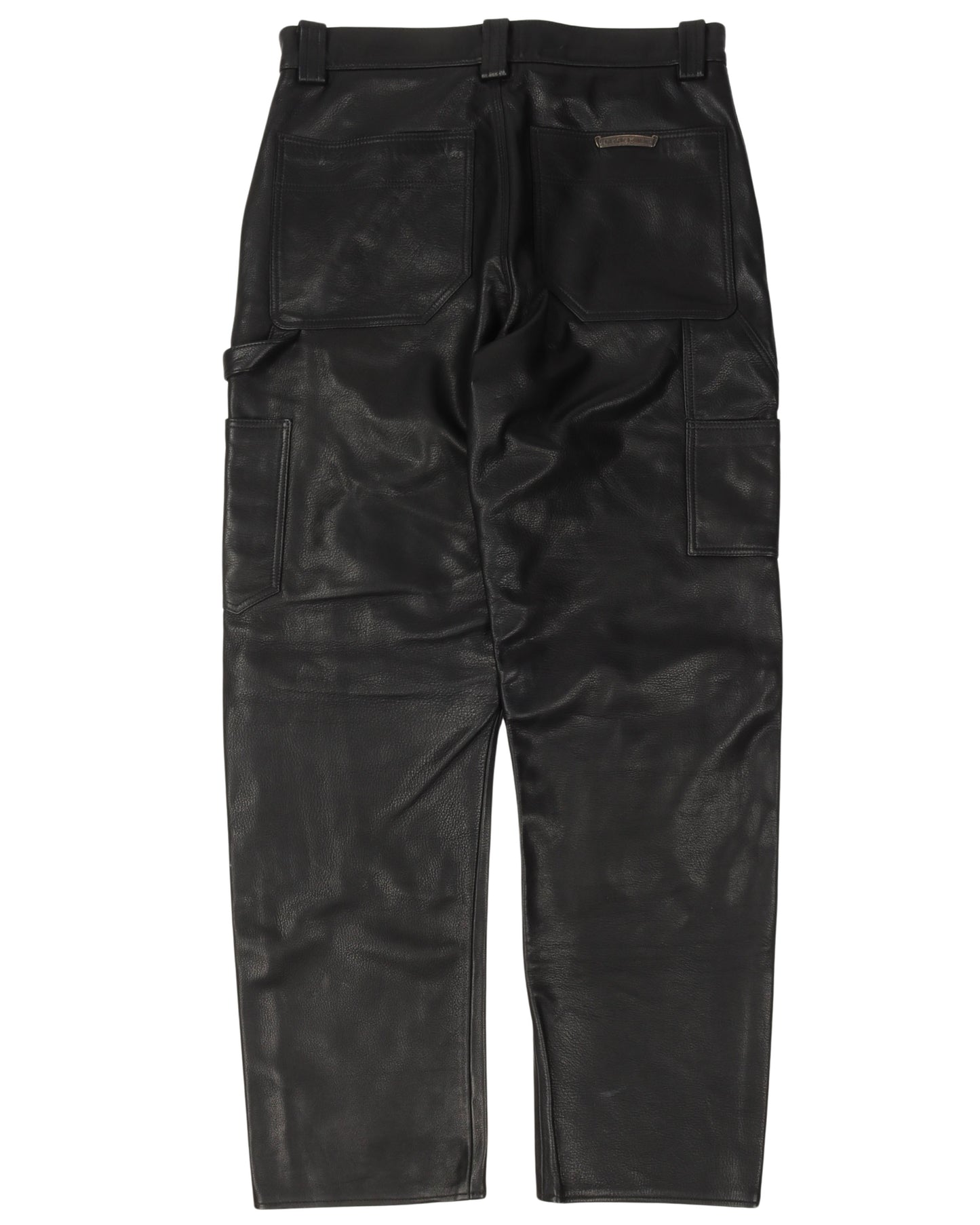 Leather Fleur Knee Carpenter Pants (FW21 SAMPLE)
