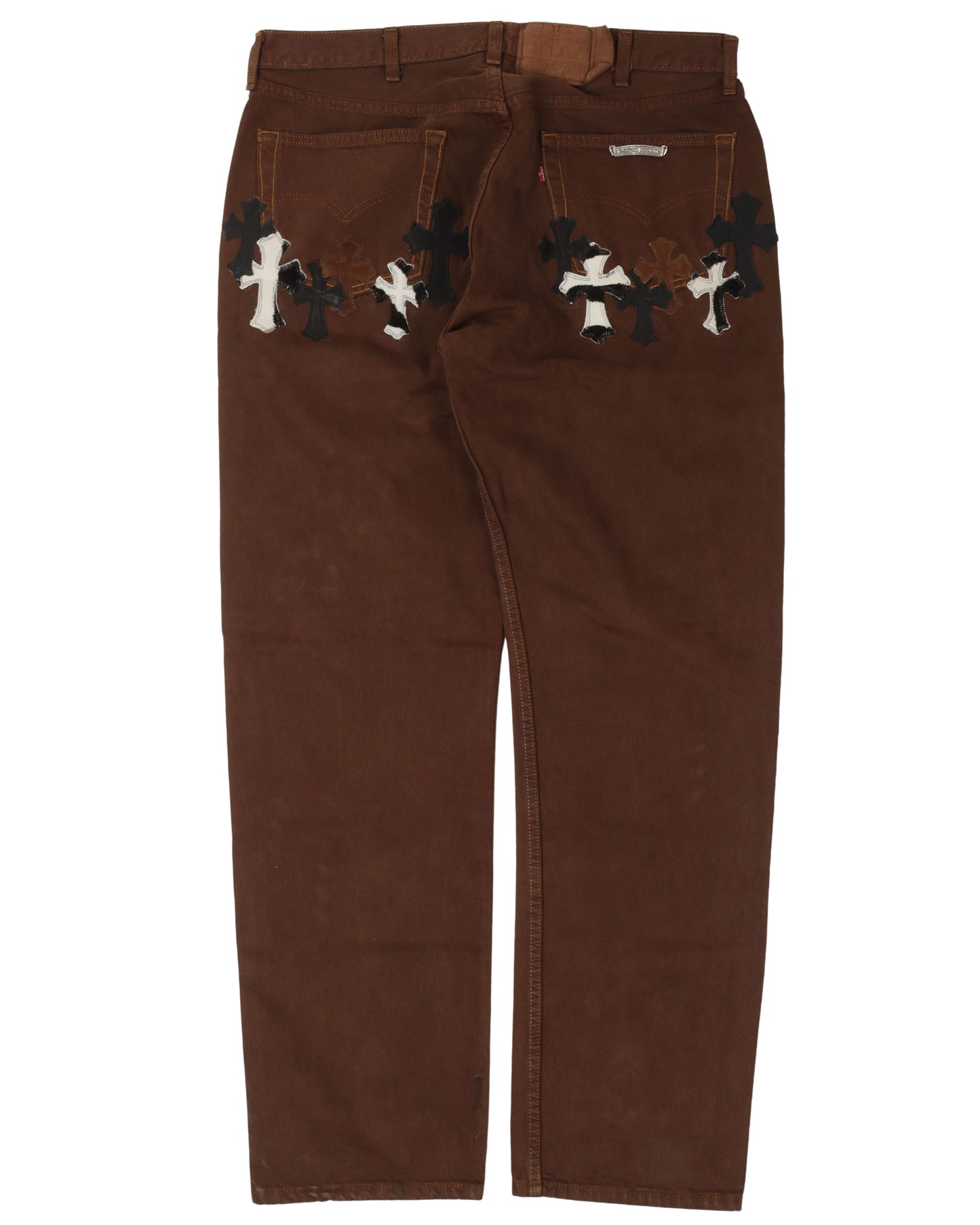NYFW Exclusive Zebra Cross Patch Jeans
