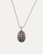 Oval Cross Pendant w/ Ball Chain