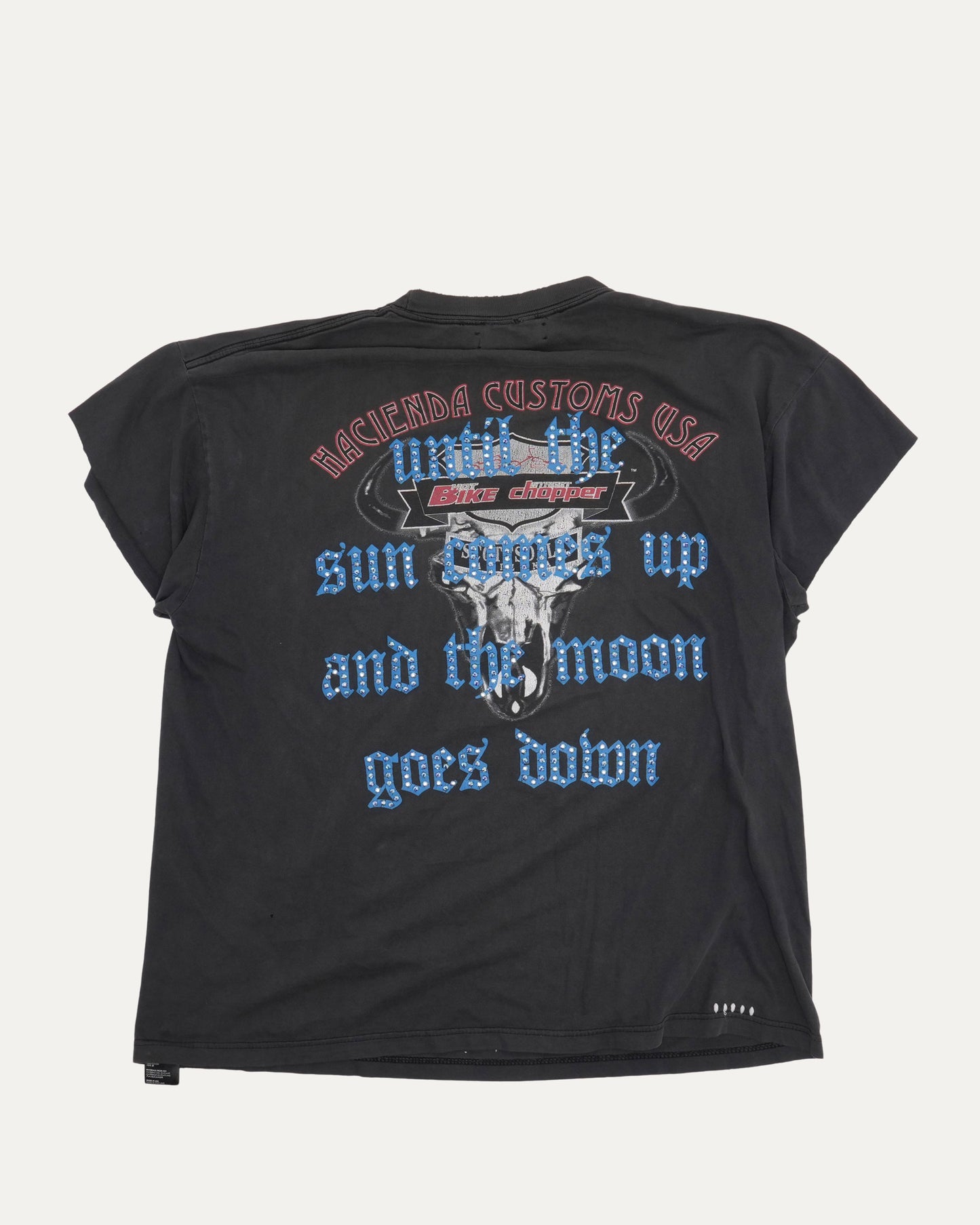 Vintage Rhinestone Studded Biker T-Shirt