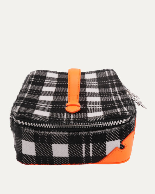 Plaid Pony Hair Jewelry Case
