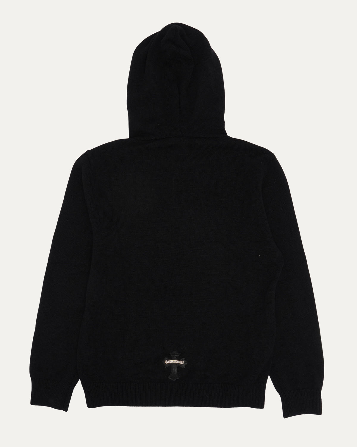 Cross Patch Cashmere Hooded Sweater