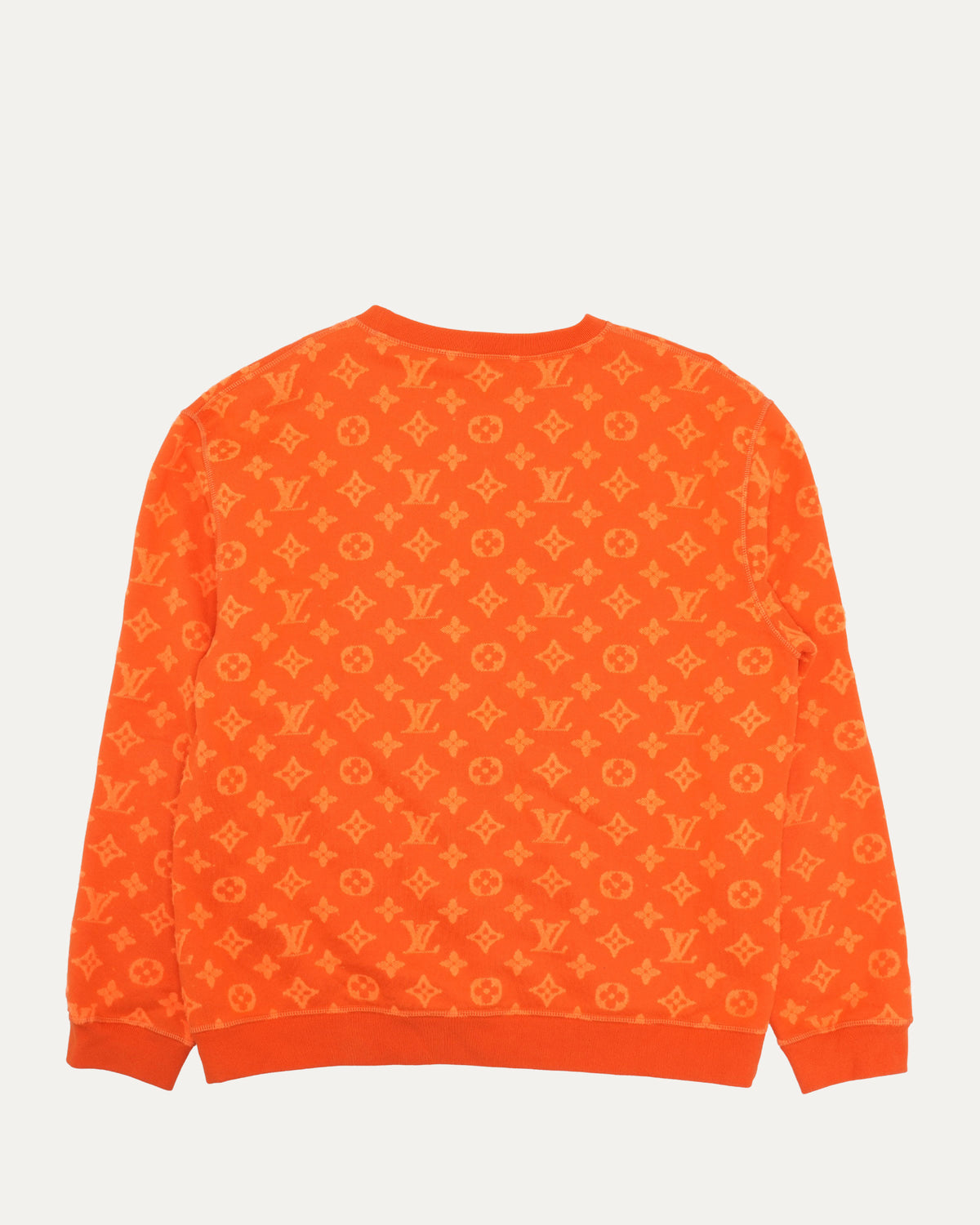 Flocked Monogram Crewneck Sweatshirt