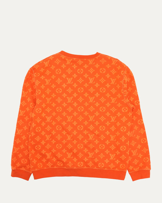 Flocked Monogram Crewneck Sweatshirt