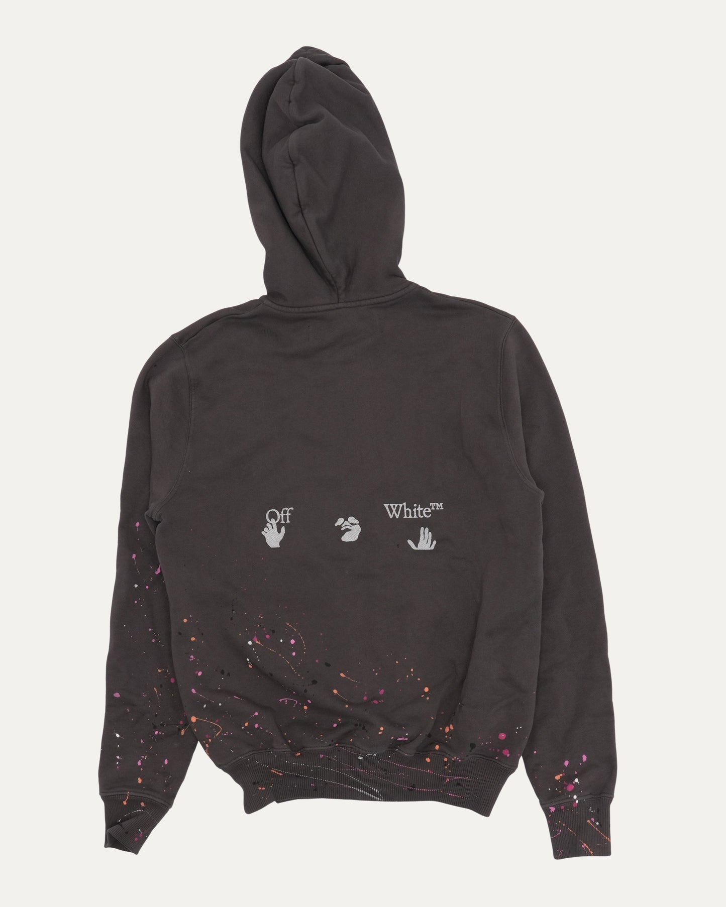 Paint Splatter Zip Up Hoodie