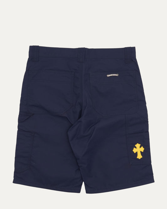 Nylon and Leather Double Knee Shorts