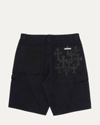 Double Knee Cross Patch Shorts
