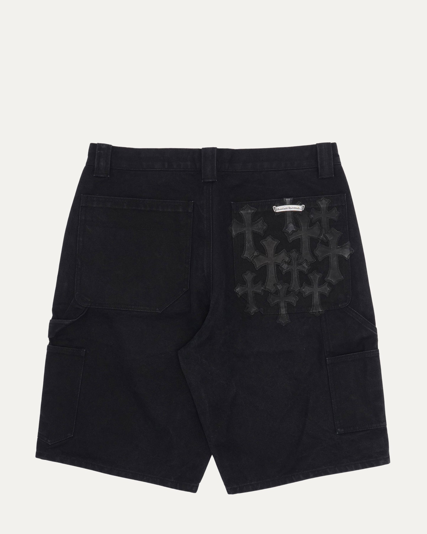 Double Knee Cross Patch Shorts