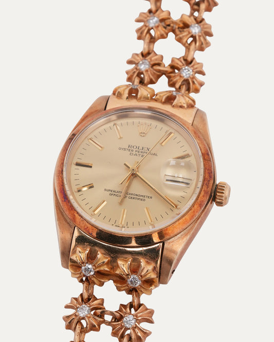 Gold Diamond Tiny Plus Rolex Oyster Perpetual Date 34mm Watch