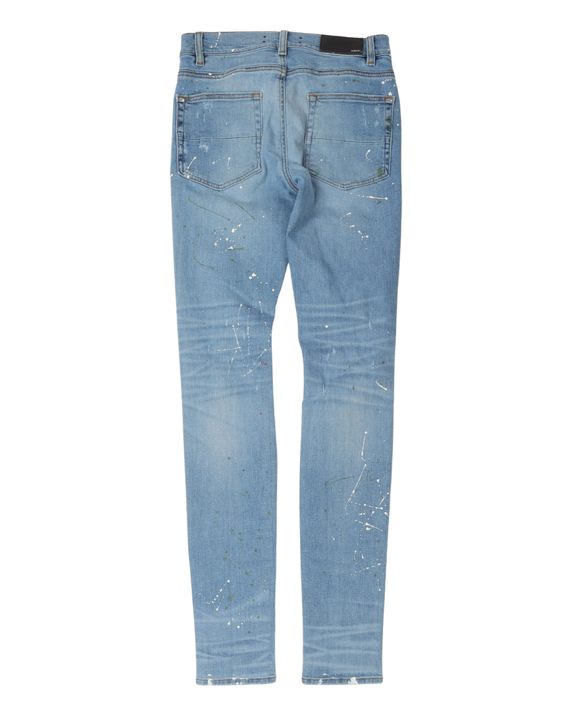 Distressed Crane Patch Jeans