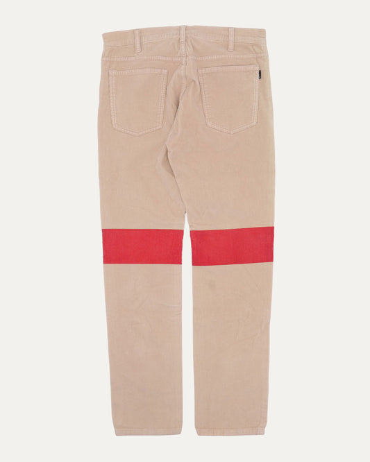 Striped Knee Corduroy Pants