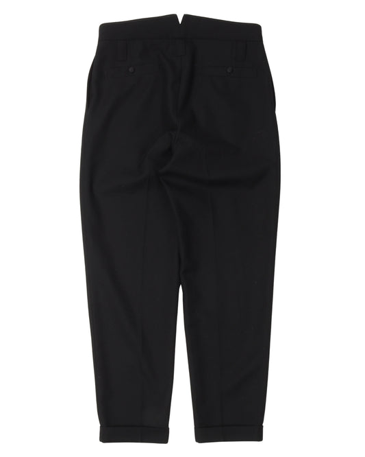 Silk Blend Pleated Trousers