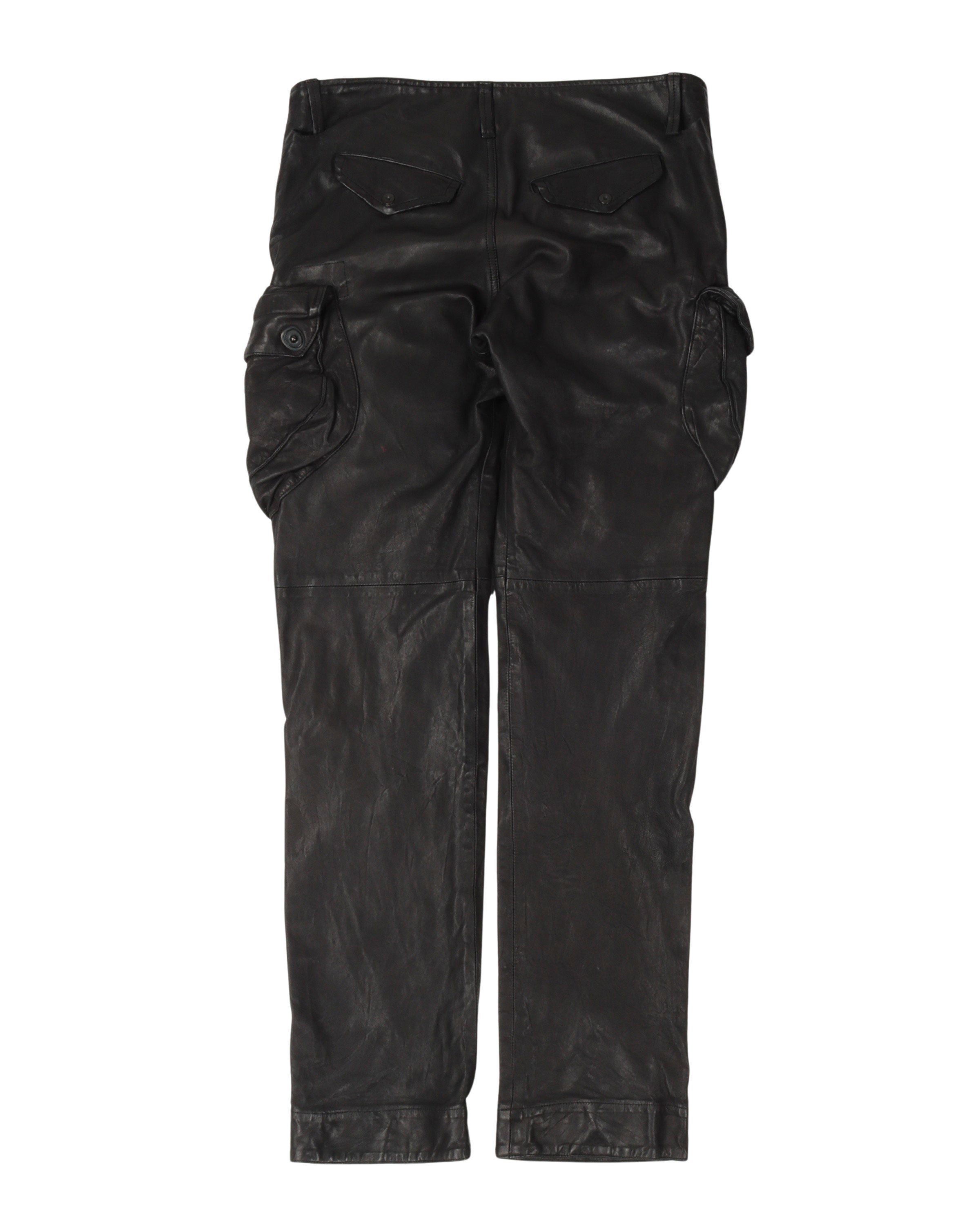 Julius Leather Gas Mask Cargo Pants