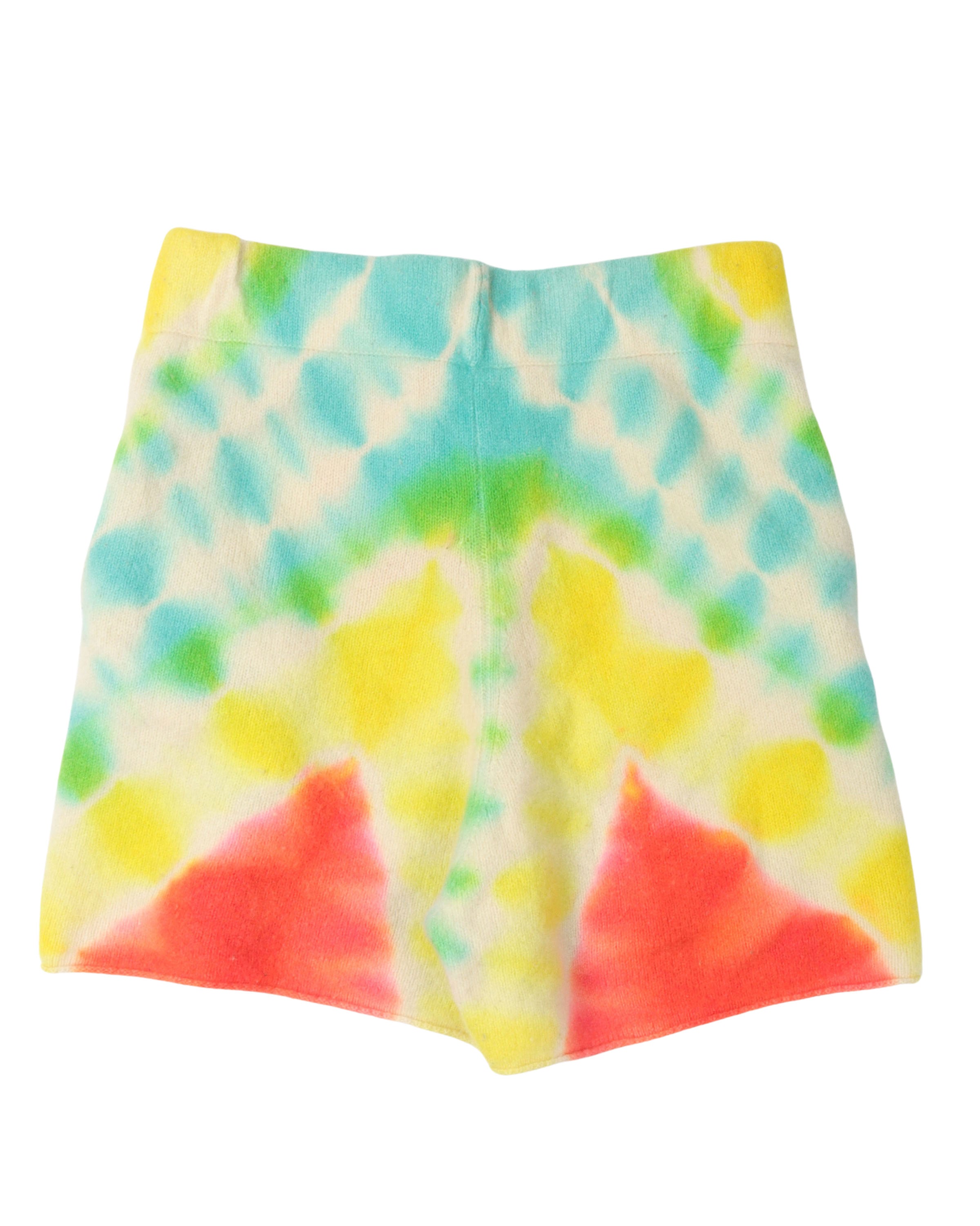 Burst Tie Dye Cashmere Shorts